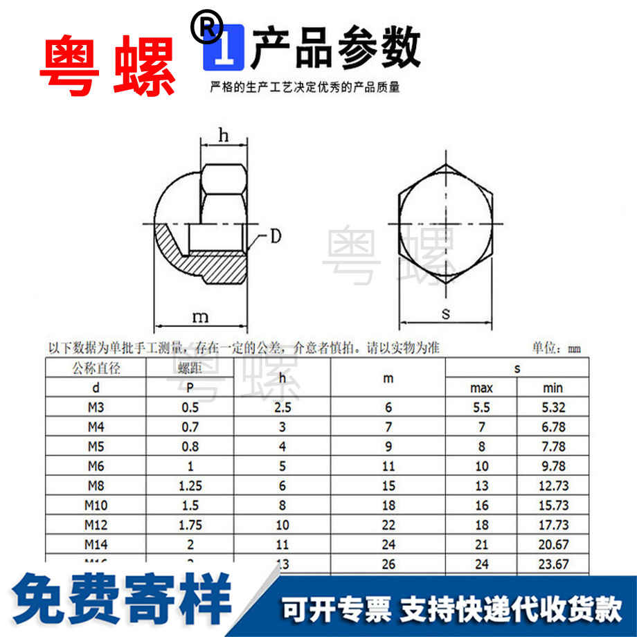 加工黑色臨滄蓋形螺母