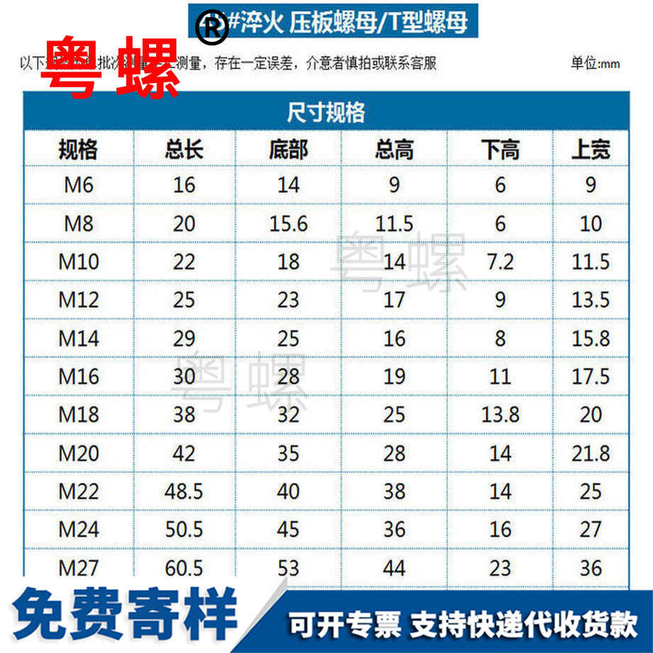 供應鋼加硬淬火紅河壓板螺母