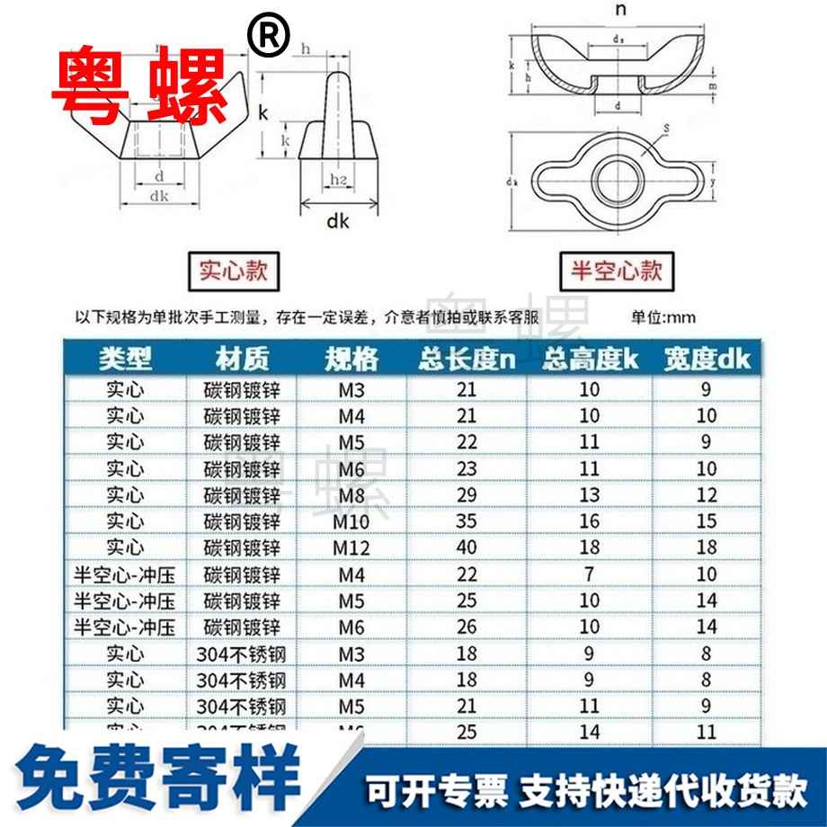 生產(chǎn)鍍鋅不銹鋼山南蝶形螺母
